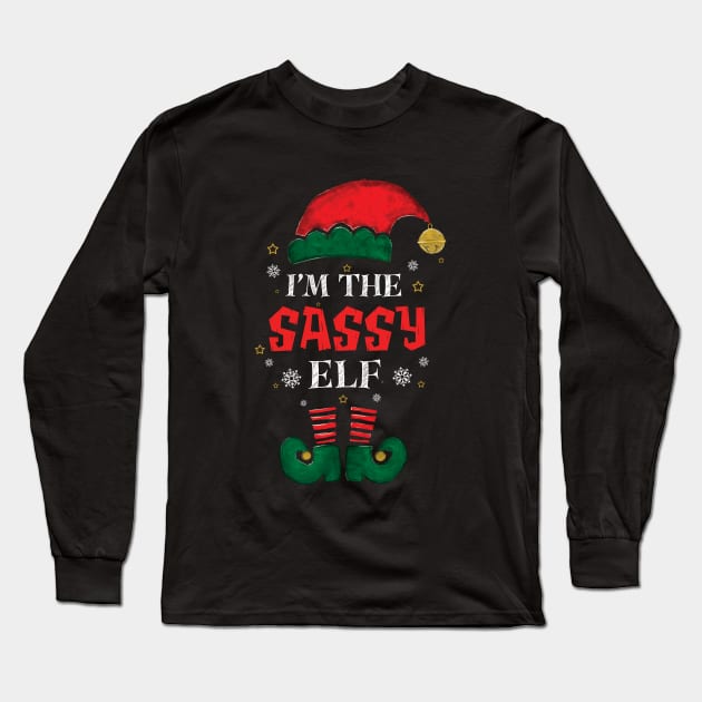 I'm The Sassy Elf Long Sleeve T-Shirt by novaya